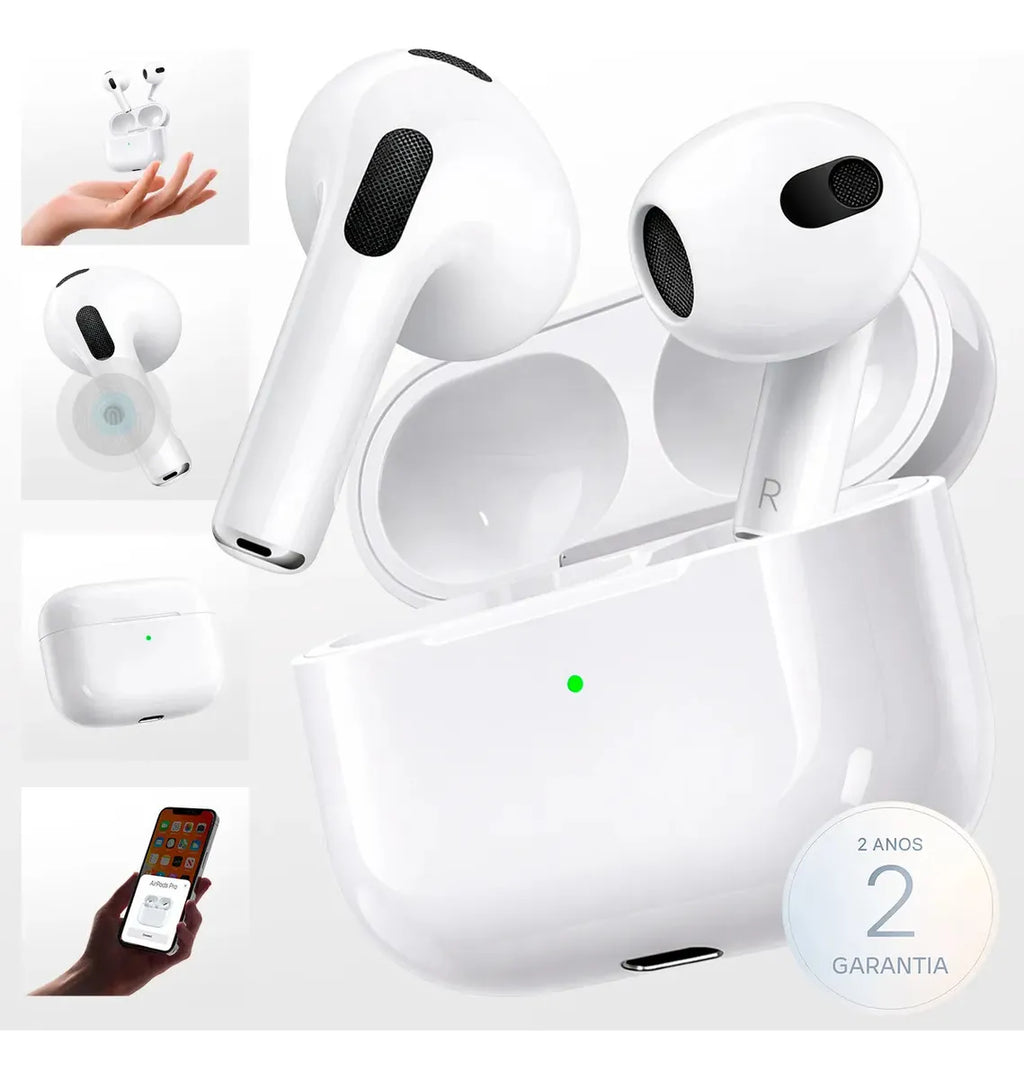 Fone Ouvido Bluetooth 5.4 Sem Fio Estojo De Carregamento Anti Ruido A Prova Dagua Compatível Com Ios Samsung Galaxy Android Tws Wireless Air Premium Microfone Touch