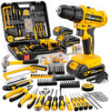 Parafusadeira Furadeira De Impacto The Black Tools Profissional 2 Baterias Com Maleta + Kit Acessórios 145 Peças Tbkit19
