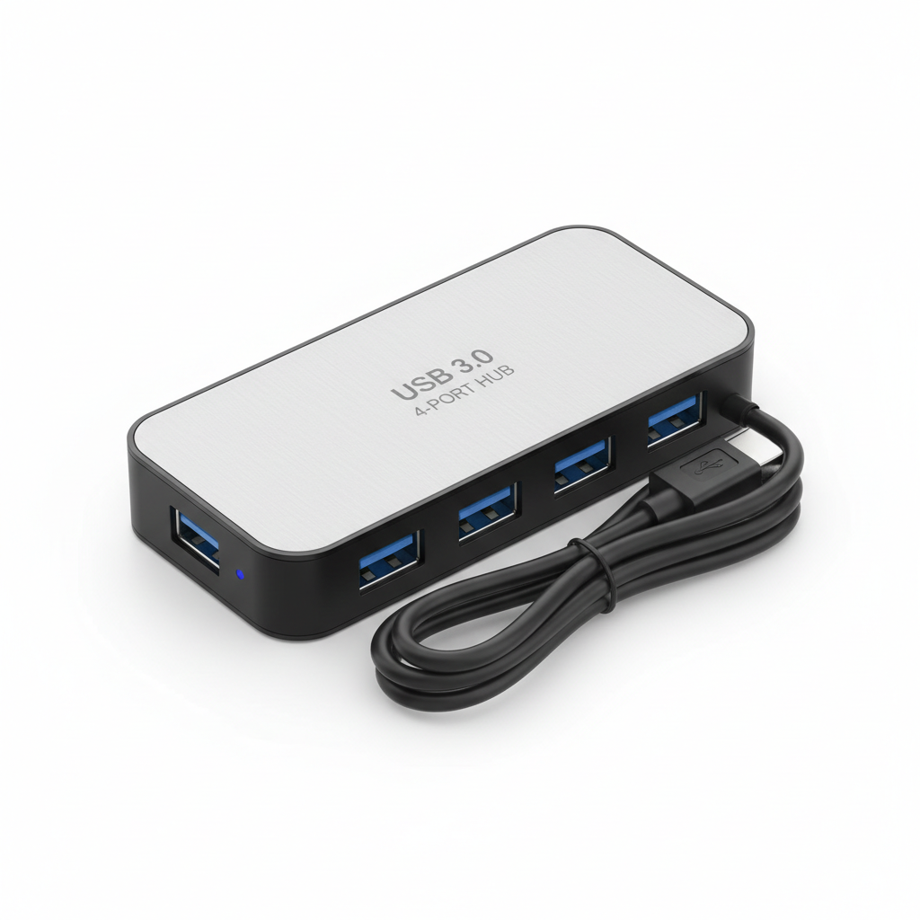 Hub USB 4 em 1 Tipo-C e USB-A
