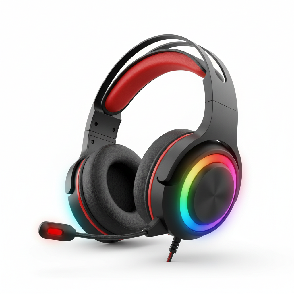 Fone Gamer RGB com Microfone