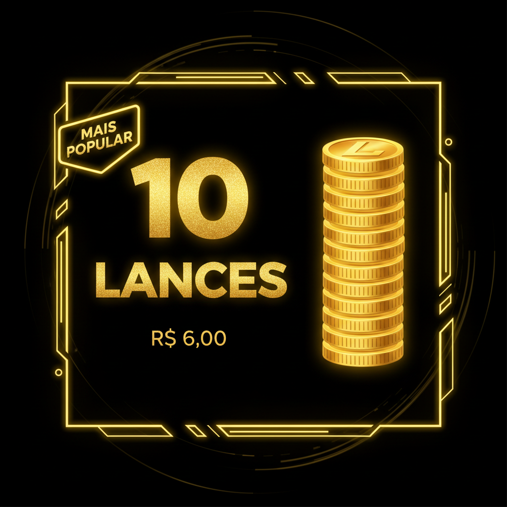 Pacote 10 Lances Premium MIX LEILÃO