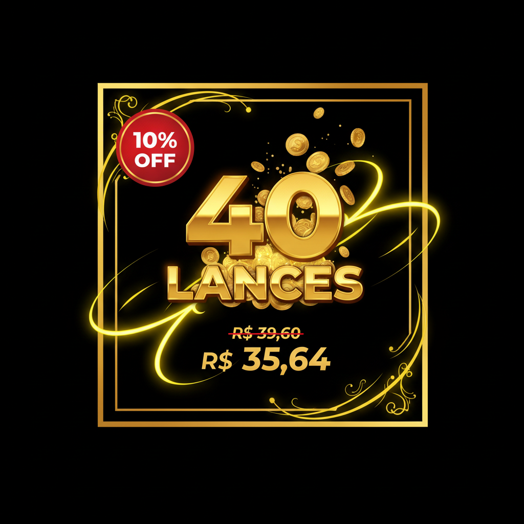 Pacote 40 Lances Premium R$ 35,64 10% OFF
